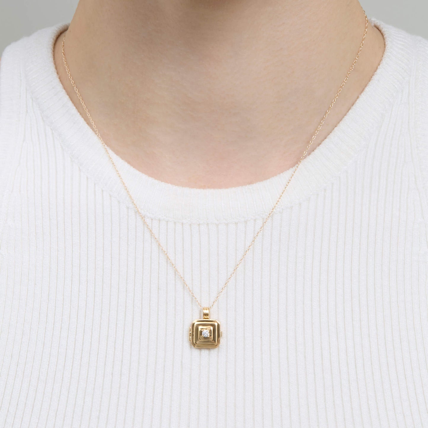 Beekman Birthstone Locket Necklace