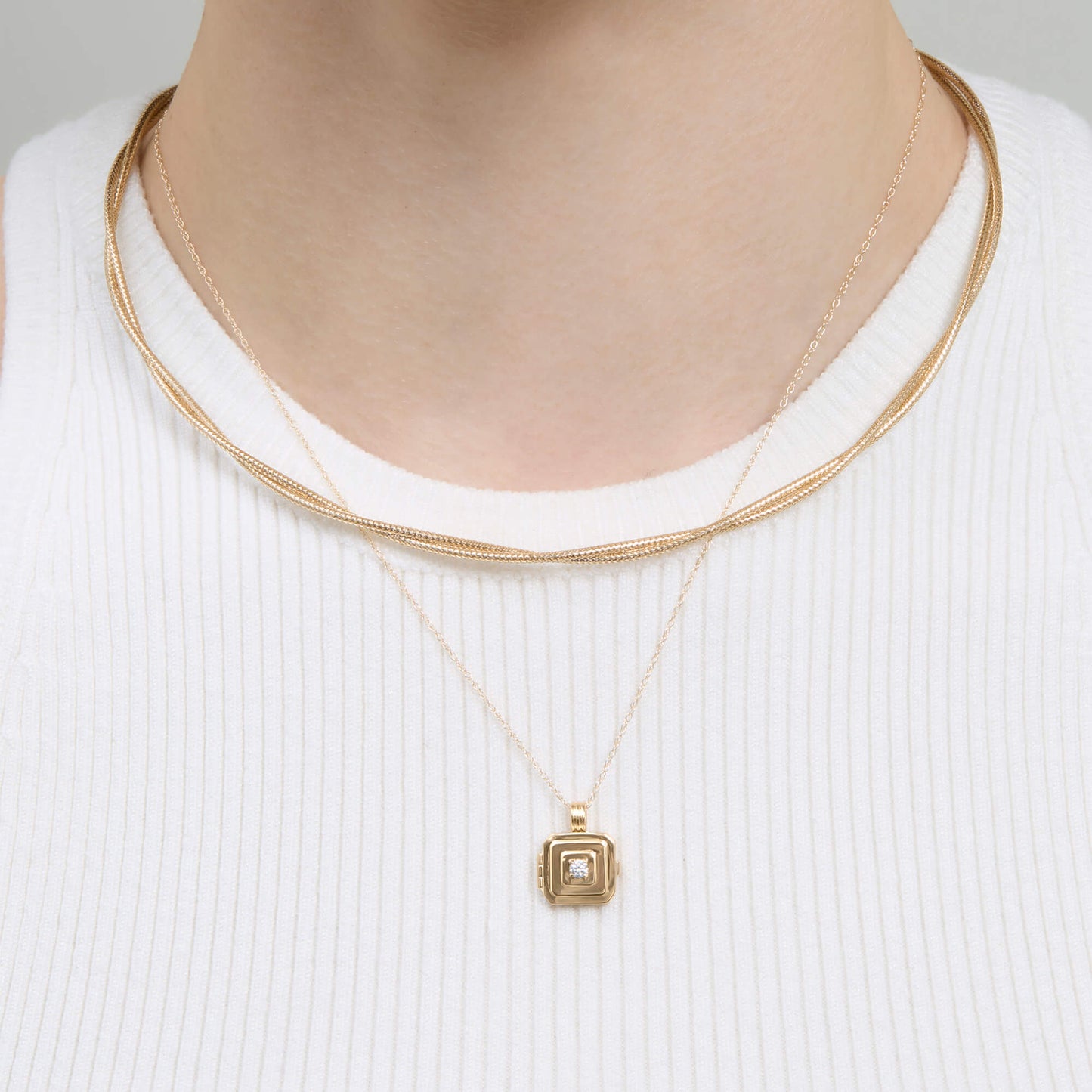 Beekman Birthstone Locket Necklace