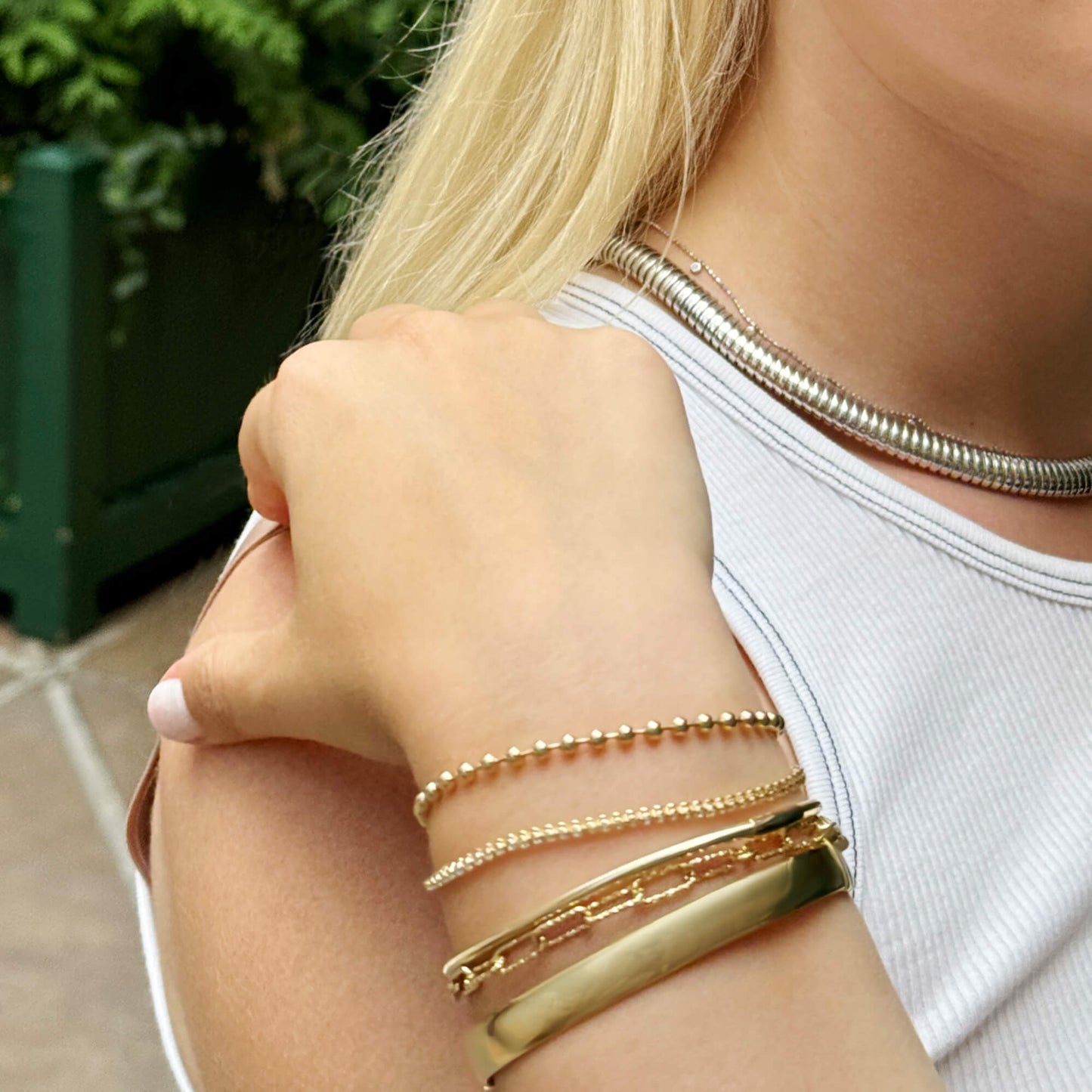 Liquid Gold Stretch Bracelet